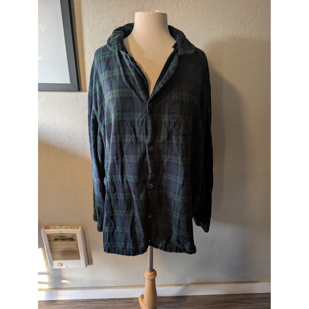 Mens L.L. Bean Plaid Flannel casual‎ button down long sleeve plus size